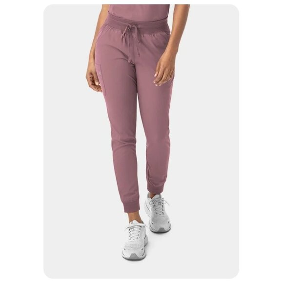 NWT Elite Med Performance Fitted Dusty Rose Jogger Scrub Pant sz XL - Picture 1 of 8